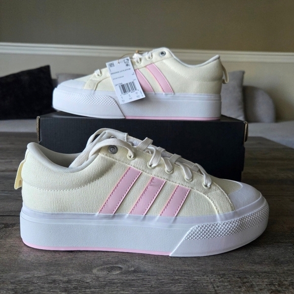 adidas Shoes - Adidas Women's Bravado 2.0 Platform Off-white Clear Pink NWT